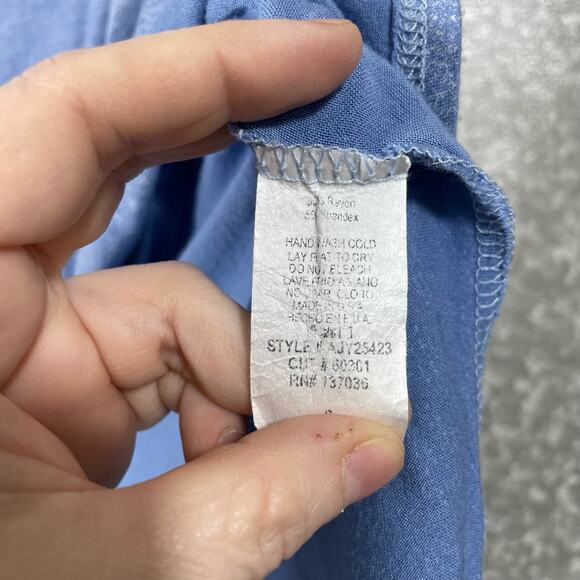 Lazy Sunday Heather Blue Oversized Strappy Back Top - Size Small - Short Sleeves - Picture 5 of 7